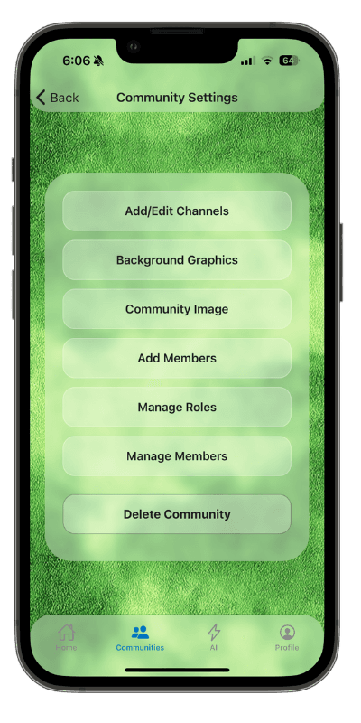 Community Settings